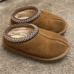 UGG Tan Suede Slip-Ons with Plush Lining